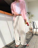 Corna Two Pintuck Wide Slacks