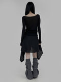Basic Boat Neck See-Through Tee