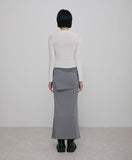 Layered Draped Jersey Maxi Skirt