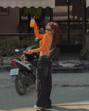 Fly Parachute Pocket Denim Pants