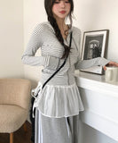 Sco Stripe Slim Hood Zip-Up