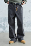 PIN-TUCK WASHED COTTON PANTS