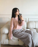Ramit Snow Flower Pine Needle Soft Angora Round Knit