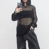 (Unisex) Baren See-Through Hooded T-Shirt