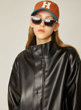 Fox Leather Betty Neck Jacket