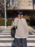 Deer Stripe Collar Overfit T-shirt