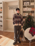 Sloped Wool One-Tuck Wide Slacks