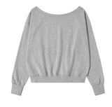 TWIN ANGEL One-Shoulder Sweatshirt