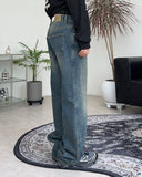 Rattan Double Knee Washing Denim Pants
