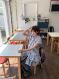 Hudum Striped Layered Shirt One Piece