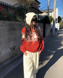 Lotte Ribbon Loose Fit Pattern Knit