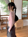 [Leverable] Papi Two-Way Double Ballet Core Ribbon Long Sleeve Knit