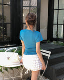 Slim Deep Round Short Sleeve
