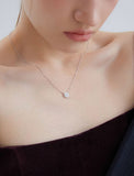 Essence Silver (W) Moissanite Florette Necklace