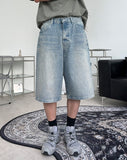 Caron Stone Carpenter Bermuda Denim Pants