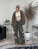 Cardin Pigment Washing Cropped Hooded Zip-Up