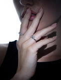 Essence Silver (W) Lab Diamond Coil Ring 0.3CT