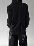 Back pin tuck single button jacket