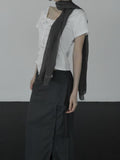 Lear Square Shirring Blouse