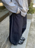 Tenden Stud Raw Denim Balloon Wide Pants