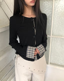 Wella Check Layered Cardigan