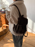 Kosiru strap velvet backpack