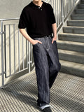 Non-Fade Linen Slab Wide Denim