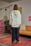 Peace Moment Embroidered Hood Zip-Up