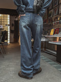 Chike Diagonal Rivet Denim Pants