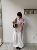 Ilan Summer Check Roll-up Short Sleeve Shirt