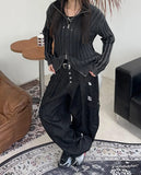 Terry Pigment Ribbed Knit Zip-Up