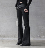 Flap bootcut pants