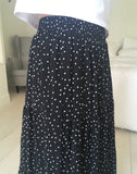 Apol Dot Frill Tiered Long Skirt