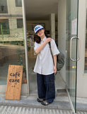 Chateau cargo wide denim pants