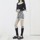Jellio Sleeve Slit String Cardigan