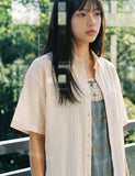 Butter Stripe Short Sleeve Shirts