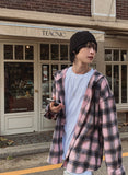 Candy hooded balloon check shirt