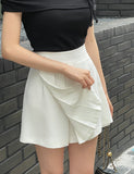 Jer Pleats Wrap Skirt Pants