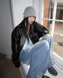 Behile Stripe Shirring Beanie