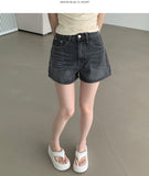 Summer Long Leg Fit A-Line Banding Denim Shorts