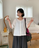 Nomin Round Dot Short Sleeve Cardigan