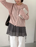 Makyu See-through Summer Round Knit Cardigan