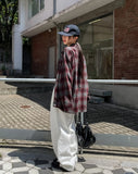 Nunt pintuck stitch wide cotton pants