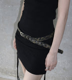 Leopard eyelet belt