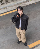 Fielden Plate Zipper Wide Pants