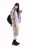 Madras big check over shirt
