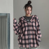Naming Big Hood Checkered Shirt