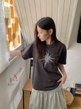 [unisex] Yuhika Star Patch Over Short Sleeve Tee