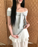 Cornell Off-shoulder Short Sleeve T-shirt