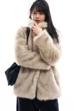 Half fox fur jacket